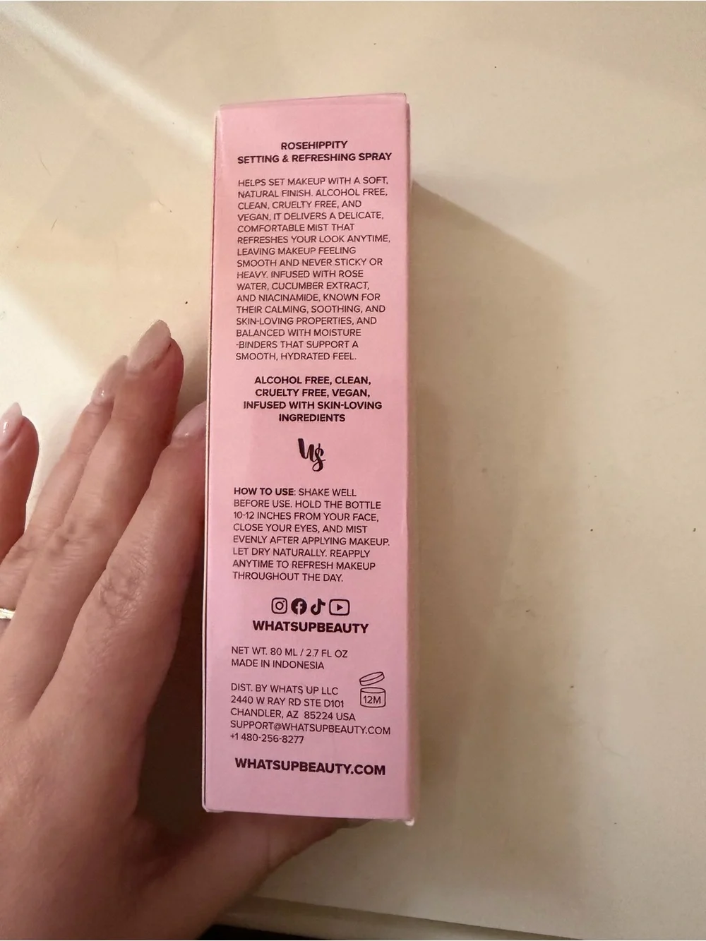 What's Up Beauty Rosehippity Setting & Refreshing Spray - Pink